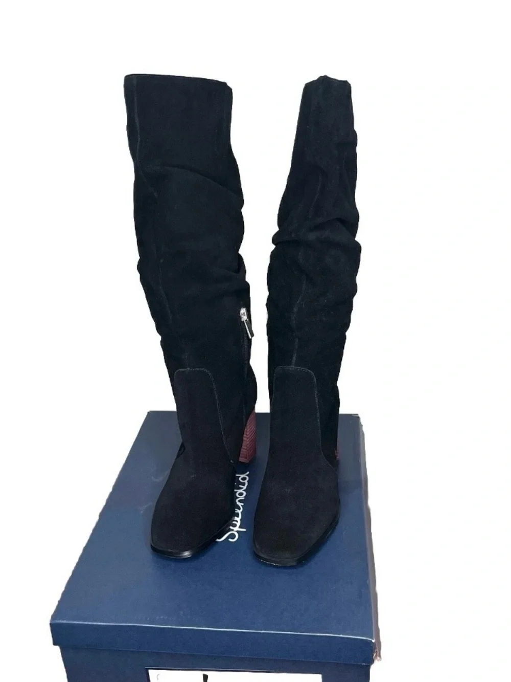 Splendid Gladis Black Suede Over-the-Knee Slouch Boots Size 6.5